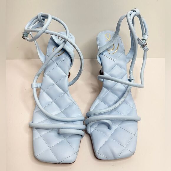 Sam Edelman Size 10 Elegant Blue Quilted Women's Sandals - Picture 6 of 8